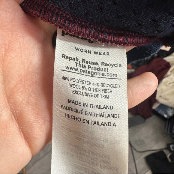 Patagonia Maroon Sherpa Fuzzy Jacket sz L - Picture 8 of 8